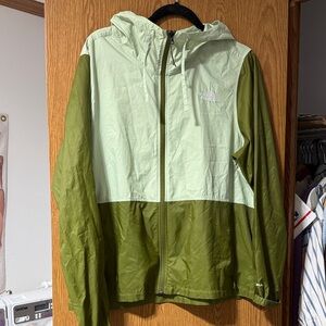 The North Face Light and Dark Green Hooded Jacket